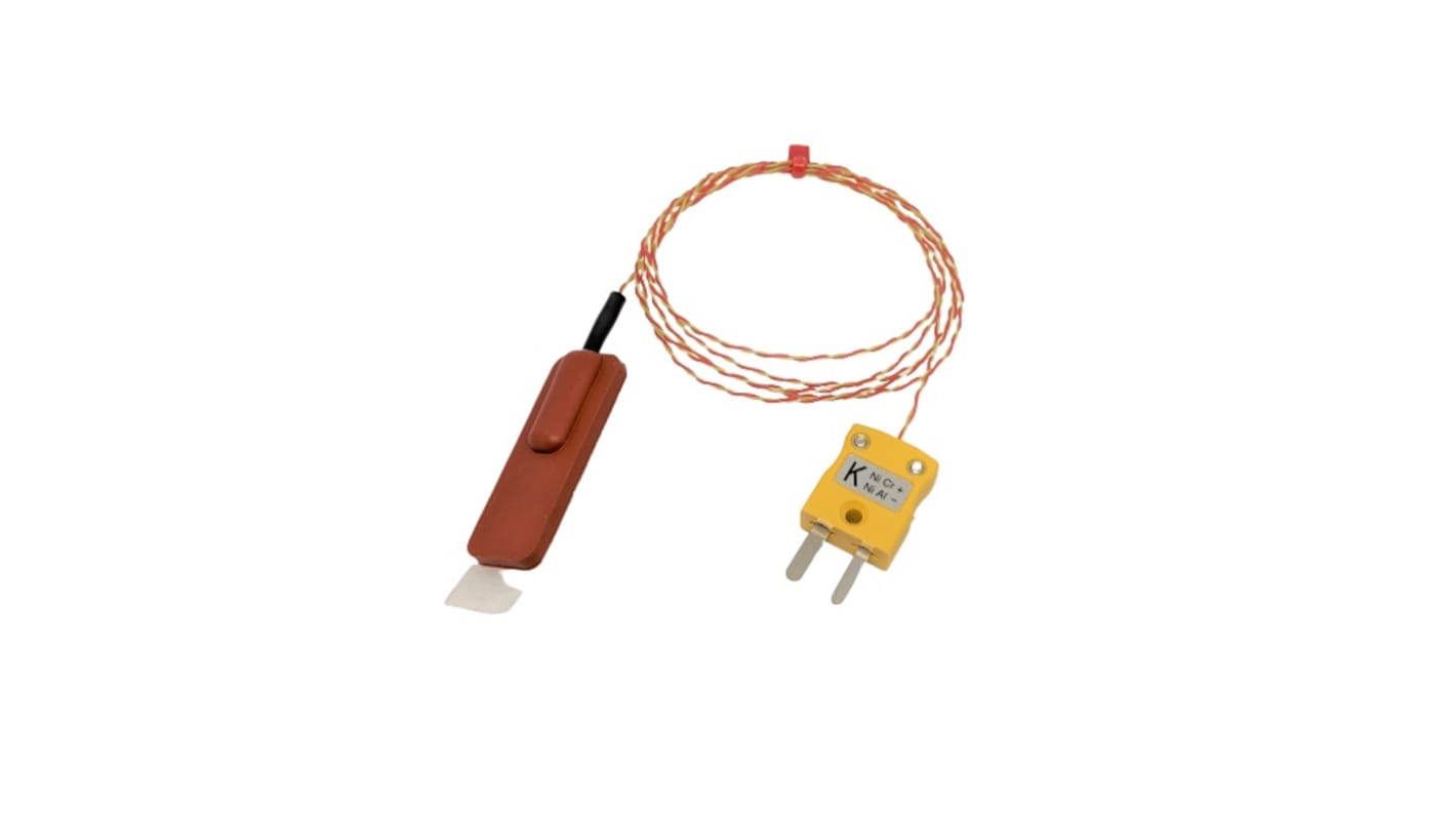 Termopar tipo K RS PRO, Ø sonda 40 x 13 x 5mm x 1m, temp. máx +150°C, cable de 1m, conexión , con conector miniatura