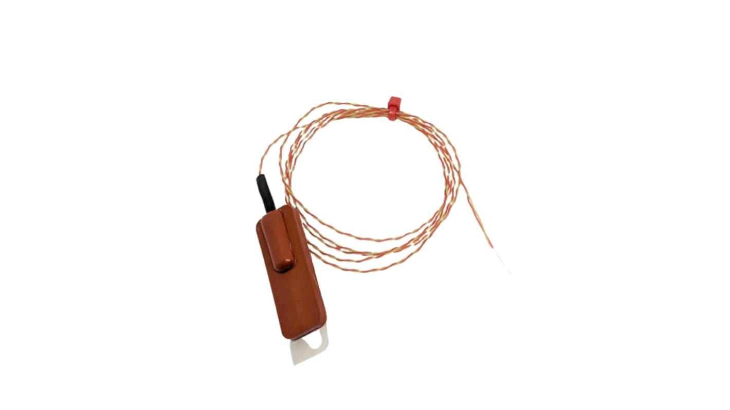 Termopar tipo K RS PRO, Ø sonda 40 x 13 x 5mm x 1m, temp. máx +150°C, cable de 1m, conexión Extremo de cable pelado