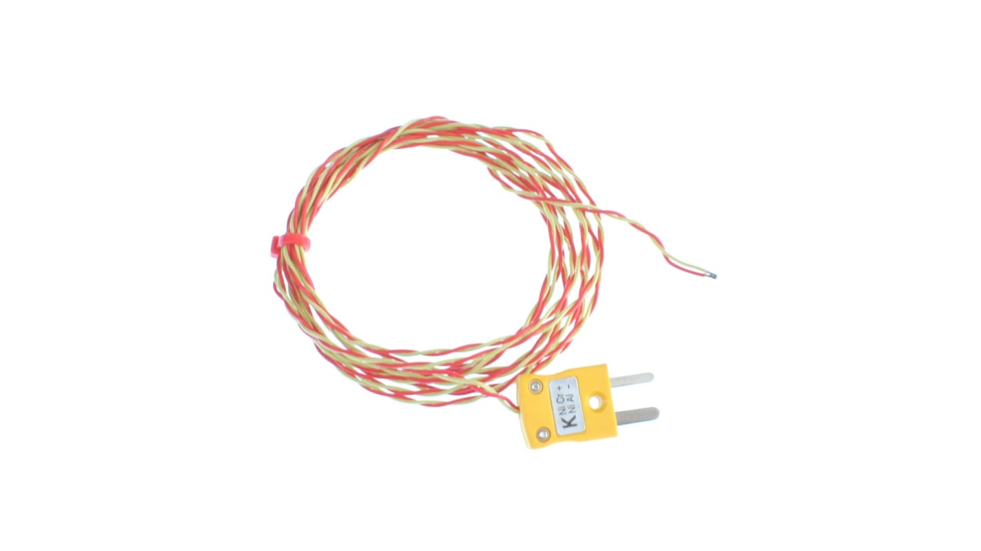 RS PRO Type K Exposed Junction Thermocouple 3m Length, 1/0.3mm Diameter, -75°C → +250°C