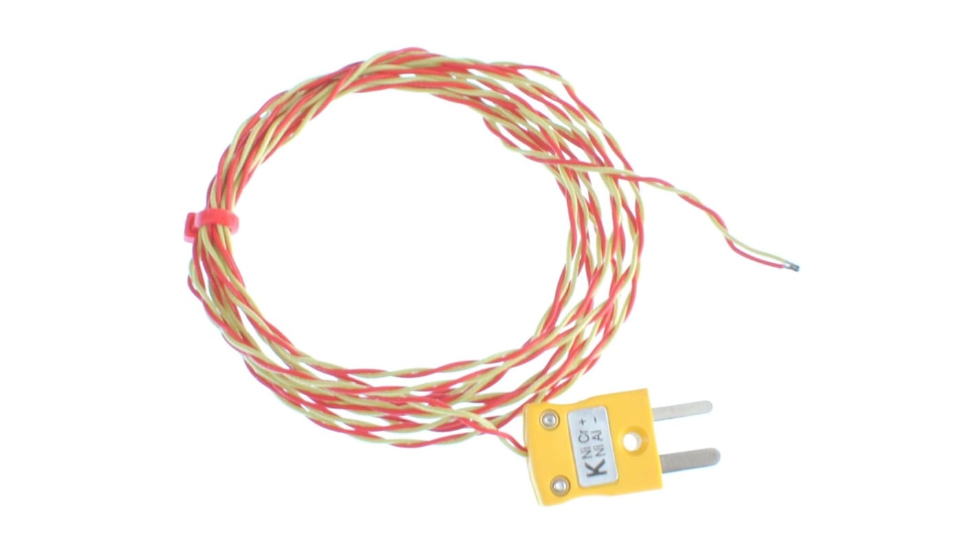 RS PRO Type K Exposed Junction Thermocouple 3m Length, 7/0.2mm Diameter, -75°C → +250°C