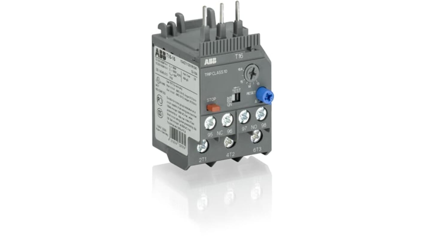 ABB Thermal Overload Relay 1NC/1NO, 10 → 13 A F.L.C, 13 A Contact Rating, 600 V dc, 3P, Thermal Overload Relays