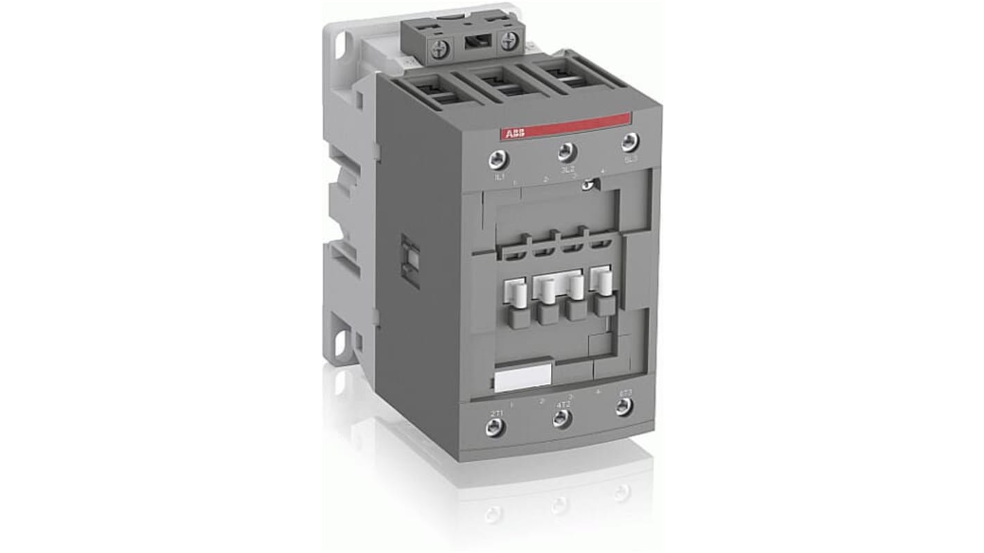 Contattore ABB, serie AF, 3 poli, 3 NA, 80 A, 45 kW, bobina 250 → 500 V.