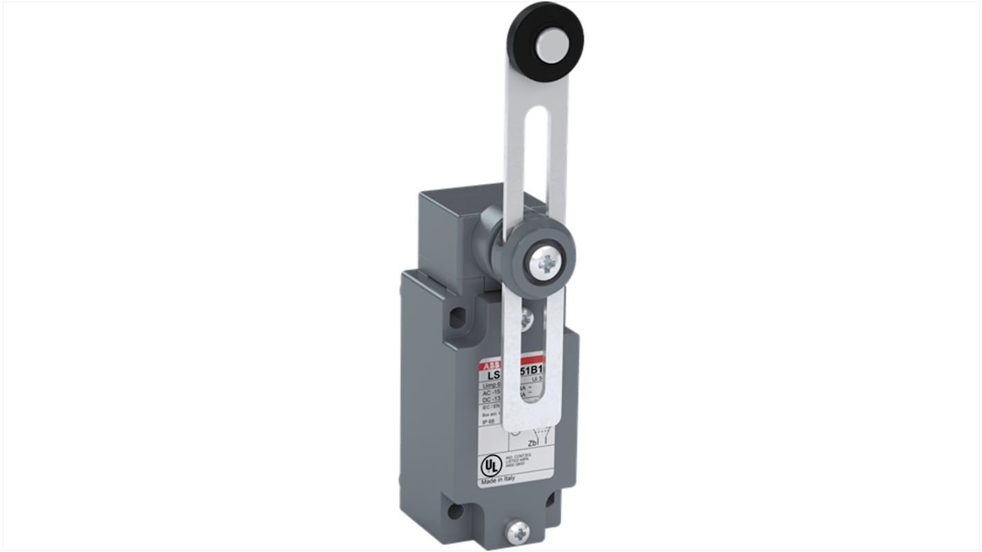ABB Roller Limit Switch, IP66, Zinc Alloy Housing, 600V ac Max, 10A Max