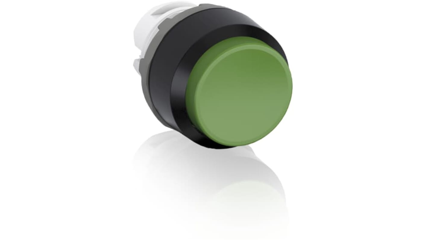 Pulsador ABB serie MP3, Ø 22mm, de color Verde, Redondo, Momentáneo