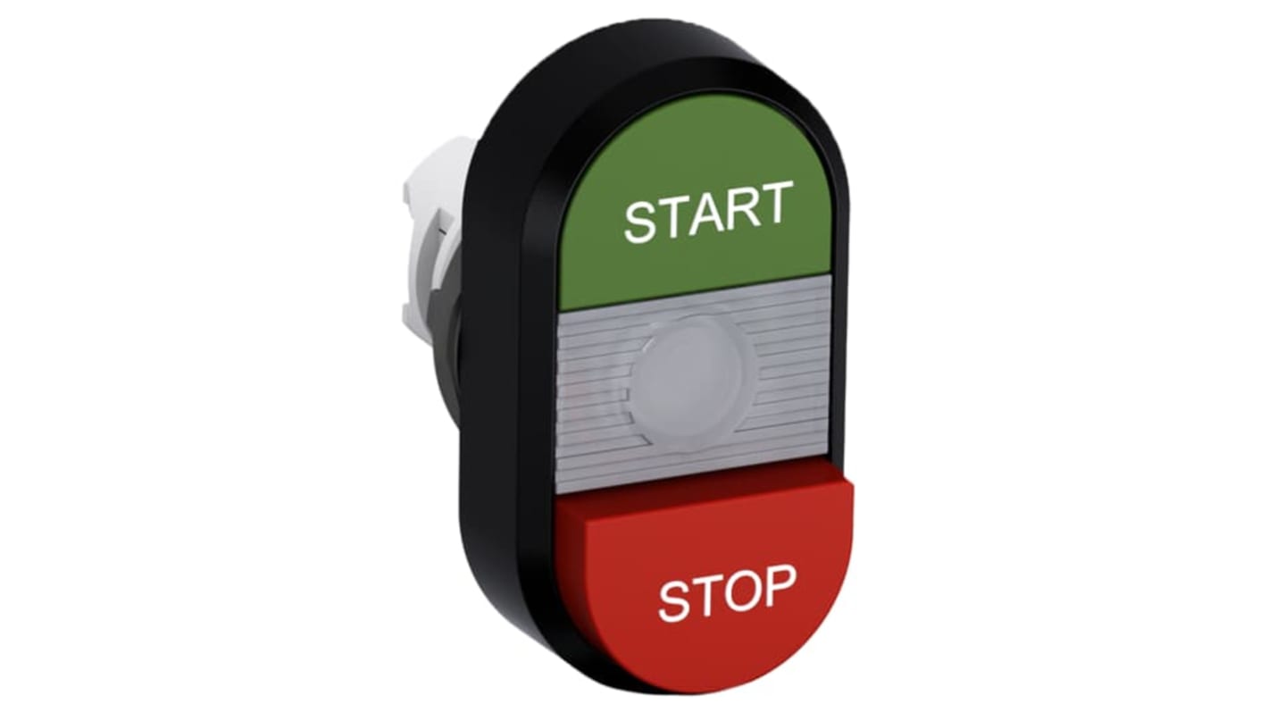 ABB MPD15 Series Green, Red Momentary Push Button, 22mm Cutout