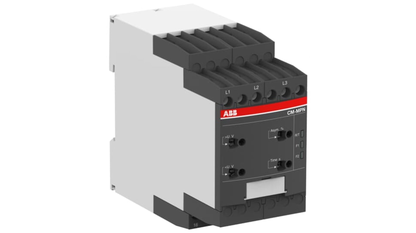 Relé de supervisión de Fase ABB serie CM-MPN, DPDT, 3 fases