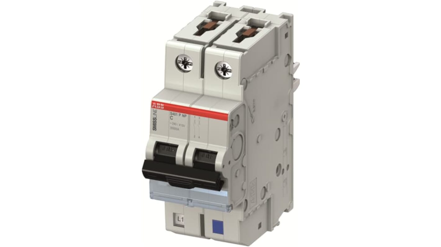 Interruttore magnetotermico ABB, 2P 16A 25 kA, Tipo C
