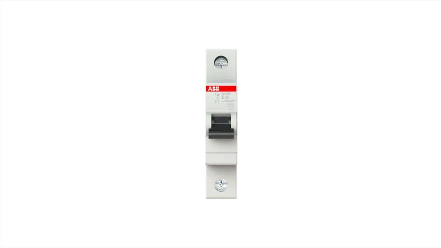 ABB Compact Home SH200 MCB, 1P, 25A Curve C