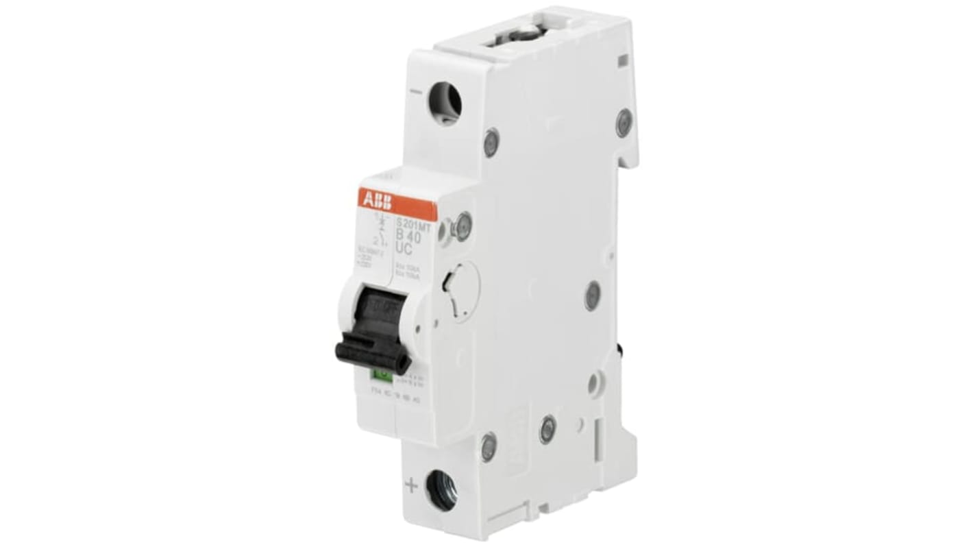ABB System Pro M Compact S200 MTUC MCB, 1P, 3A Curve C, 266V AC, 250V DC, 10 kA Breaking Capacity