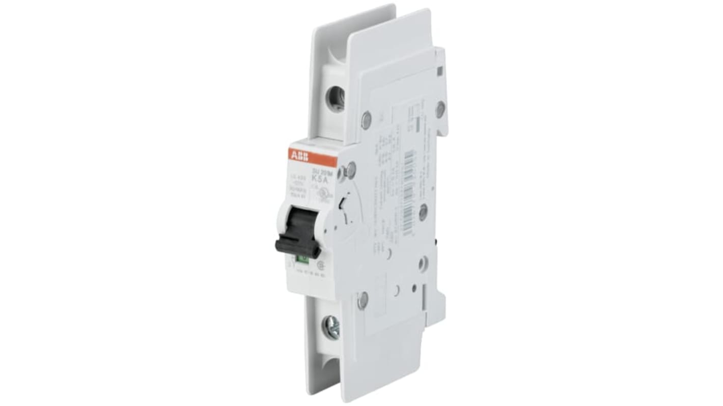 ABB System Pro M Compact SU200M MCB, 1P, 16A Curve K, 277V AC, 277V DC, 15 kA Breaking Capacity