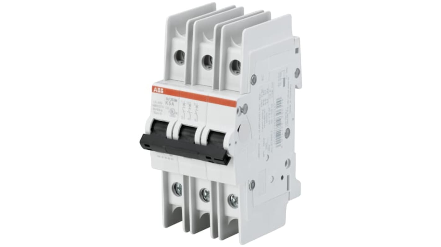 ABB System Pro M Compact SU200M MCB, 3P, 6A Curve C