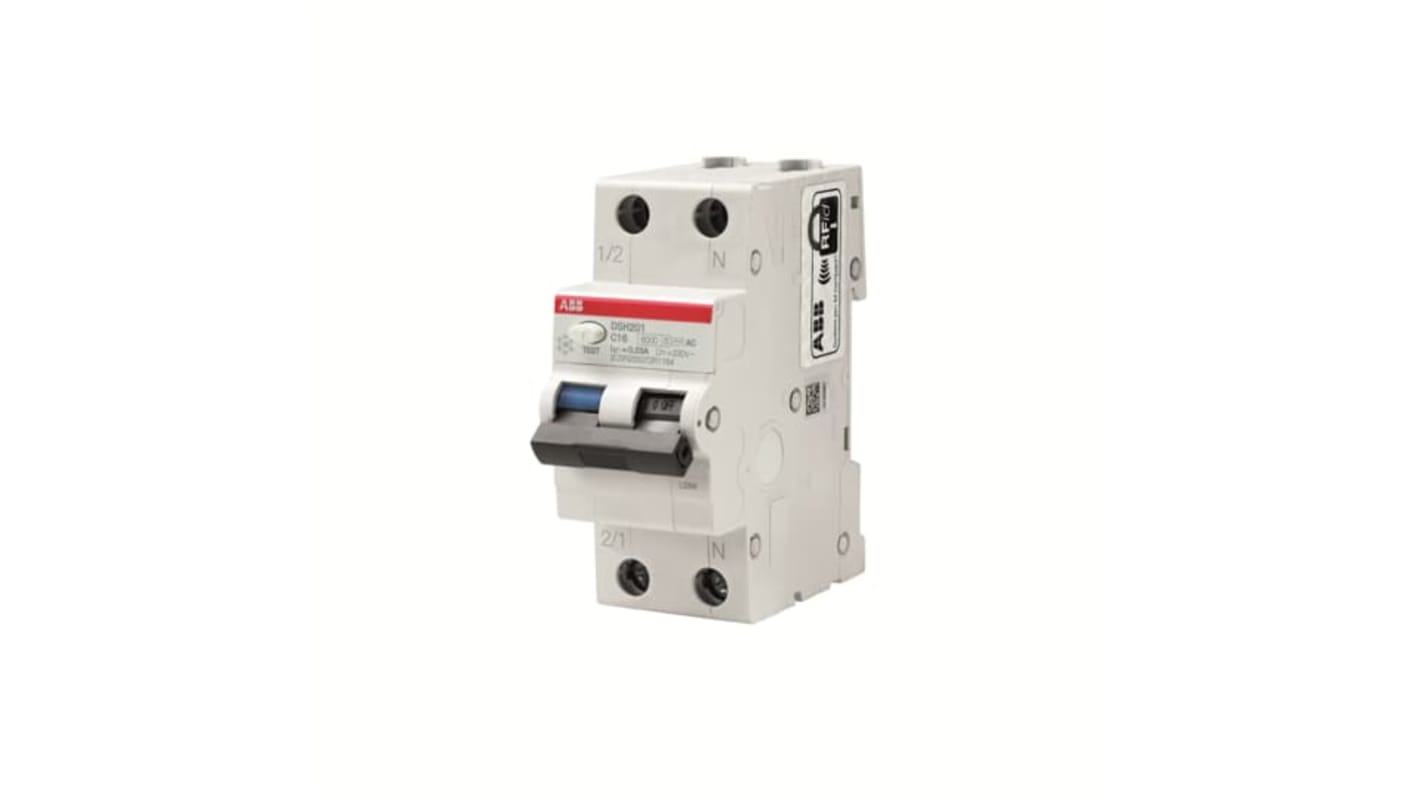 ABB RCBO, 6A Current Rating, 2P Poles