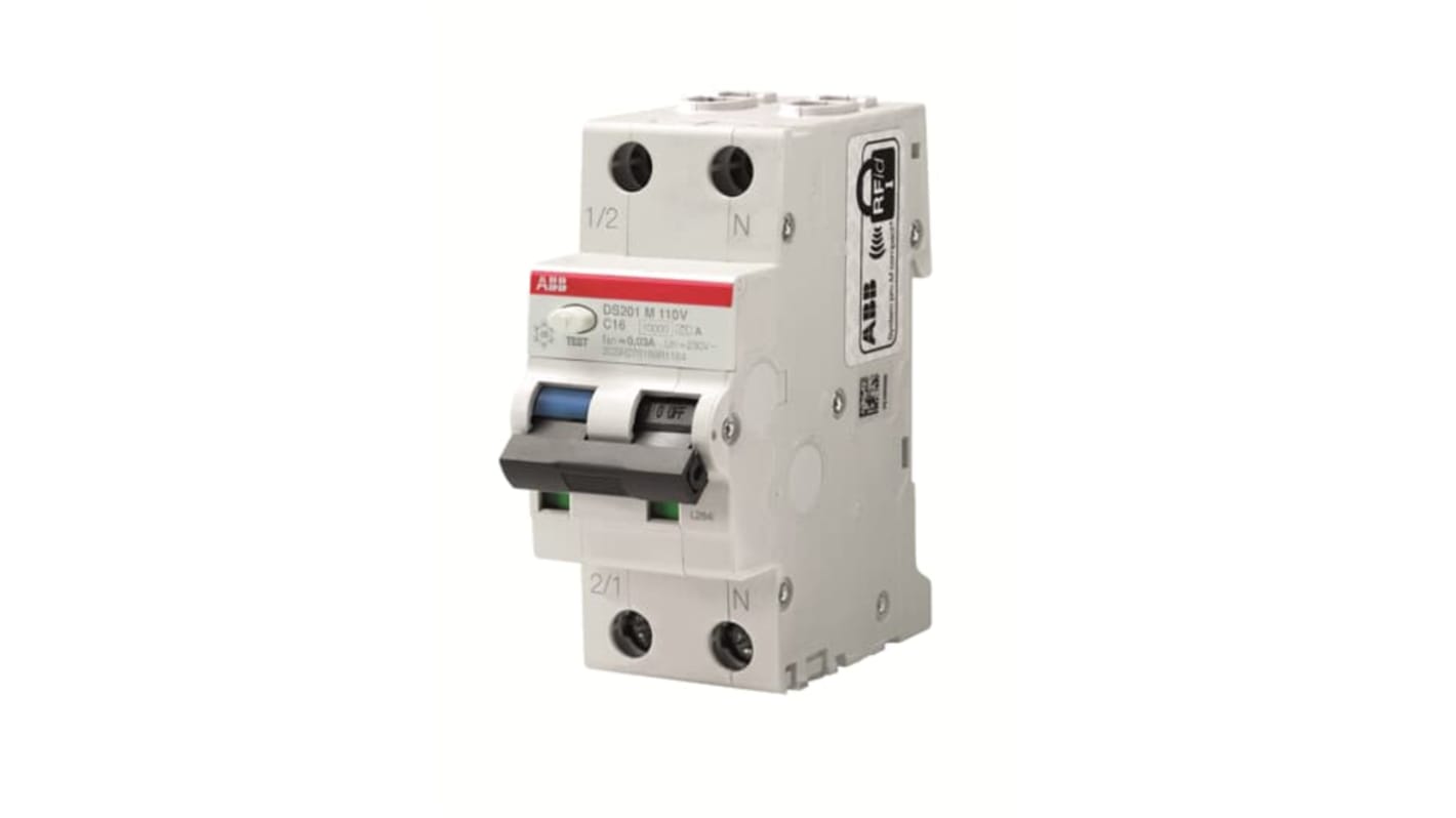 ABB 32A 2P RCBO, 30mA剩余电流动作断路器, DS201 M系列