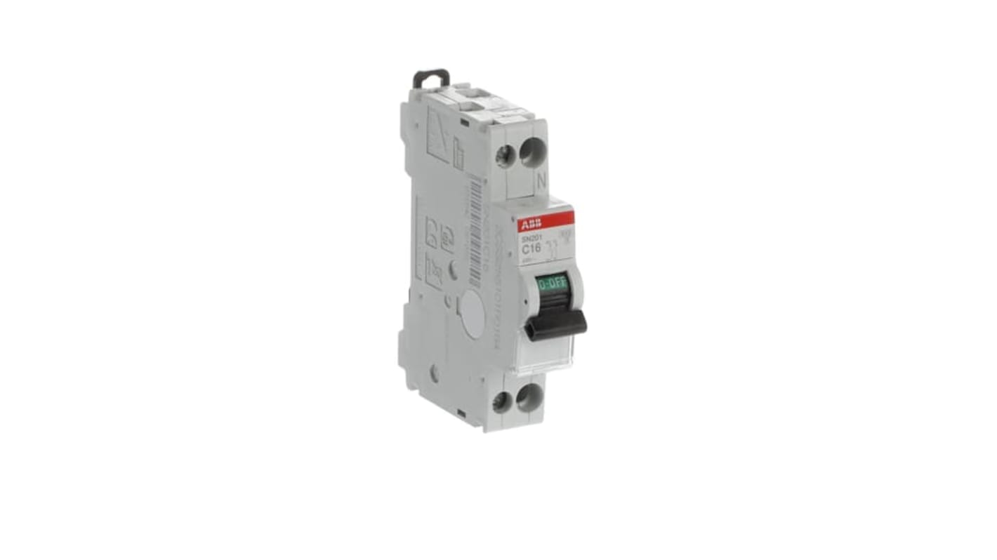 Interruttore magnetotermico ABB, 2P 16A 10 kA, Tipo C