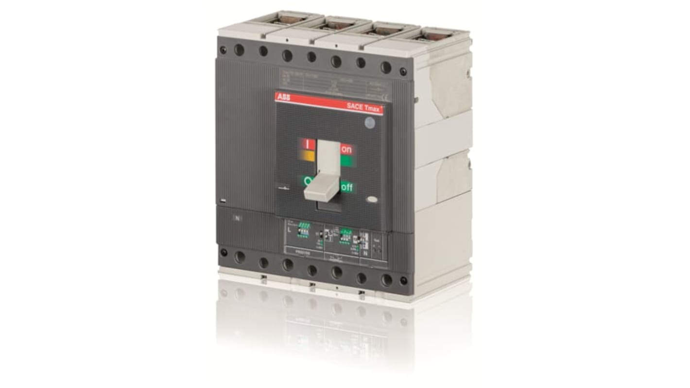 ABB, SACE Tmax T MCCB Molded Case Circuit Breaker 4P 400A, Breaking Capacity 20 kA, Fixed Mount