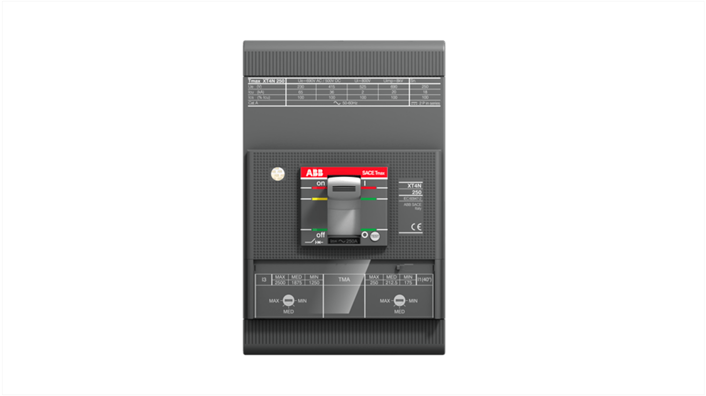 Interruttore automatico con contenitore stampato MCCB 1SDA068092R1 XT4N 250 TMA 250A FF, 3, 250A, 690V, potere di