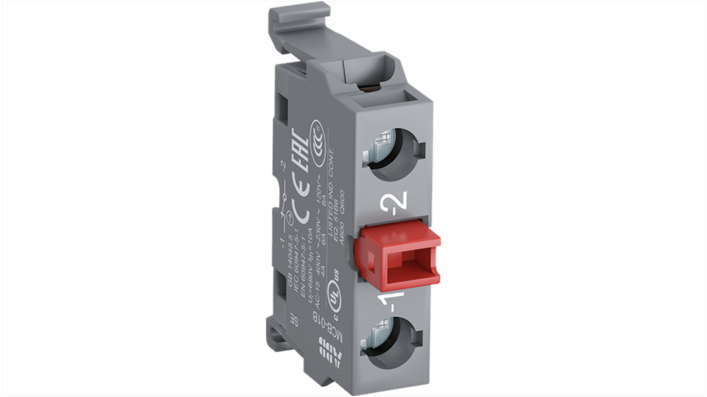 ABB 触点系统, 接触块, 690V, 1 常开 + 1 常闭触点, MCB系列