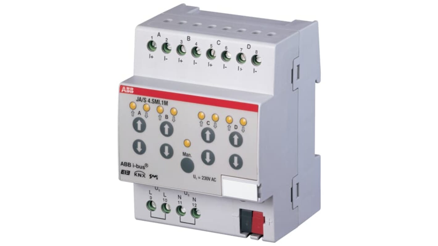 Moduł PLC We/Wy ABB Element wykonawczy klapki System magistrali KNX 2CDG110028R0011 JA/S 4.SMI.1M