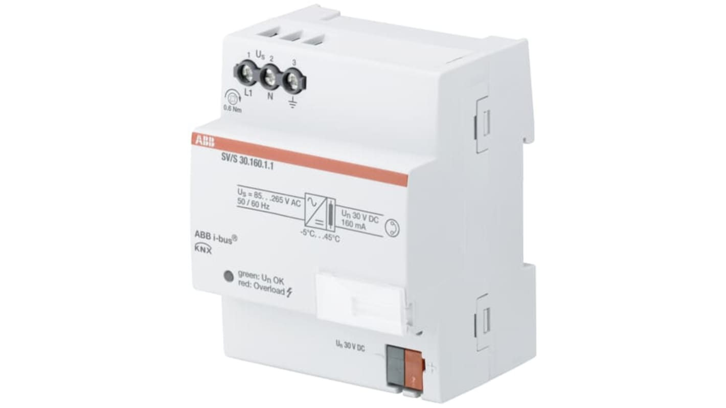 ABB SV/S DIN Rail Power Supply, 100 → 240V ac ac Input, 30V dc dc Output, 160mA Output