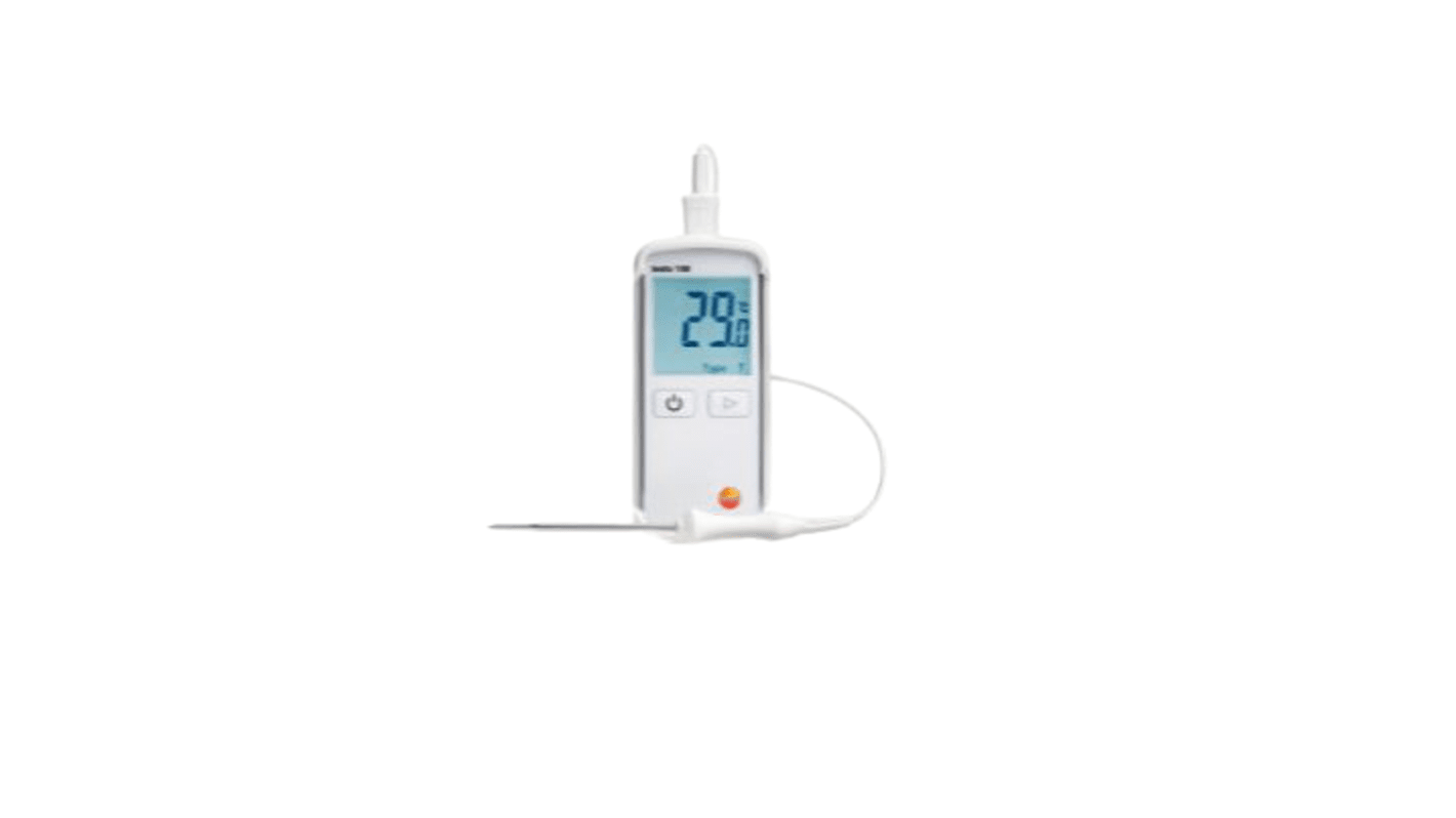 Testo 108 Handheld Digital Thermometer for Food Industry Use, Type K Thermocouple Probe, 1 Input(s), +300°C Max, ±0.5