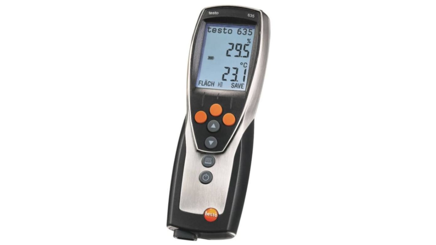 Testo 635 Wireless Digital Thermometer for Industrial Use, Thermal Probe, 1 Input(s), +150°C Max, ±0.2 °C Accuracy