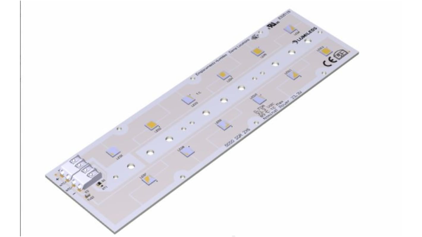 Lumileds 33.3V dc White LED Strip, 121.4mm Length