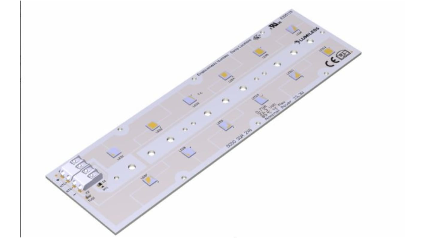 Lumileds 白光灯带, 33.3V 直流, 121.4mm长x49.5mm宽, LUXEON XR-5050 SQR系列