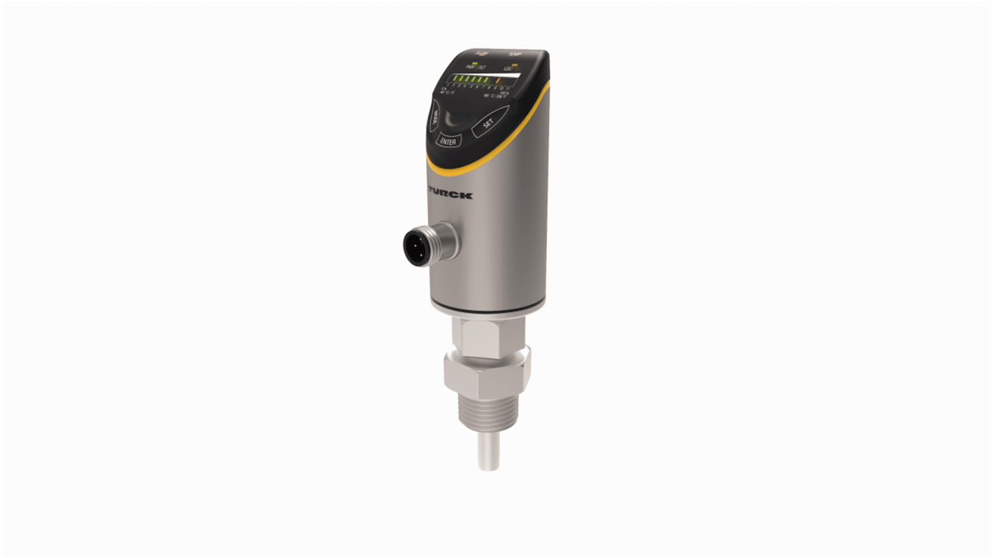 Turck FS100 Series Liquid Media Flow Sensor for Liquid, 0.18 l/min Min, 18 L/min Max