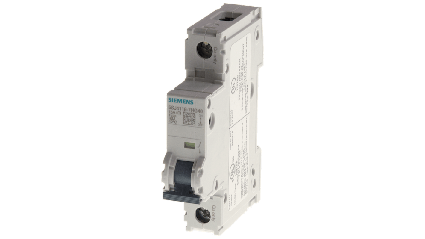 Siemens SENTRON 5SJ MCB, 1P, 8A