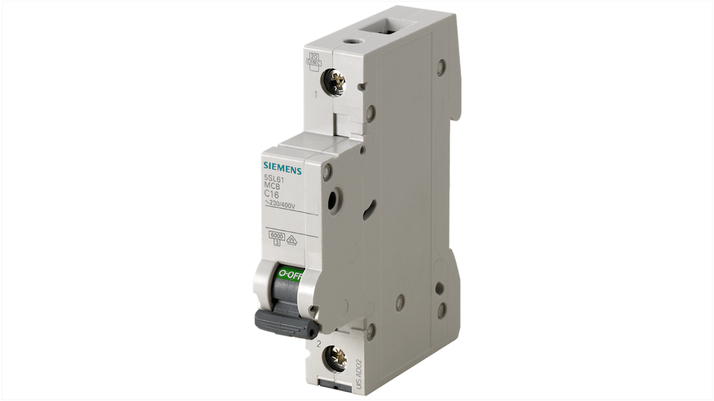 Siemens SENTRON 5SL MCB, 1P, 4A Curve B