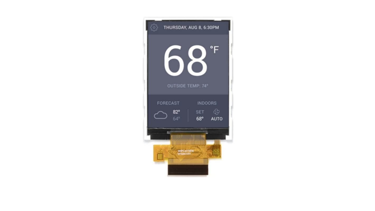 Displaytech DT028CTFT-PTS2 IPS TFT TFT LCD Display / Touch Screen, 2.8in QVGA, 240 x 320pixels