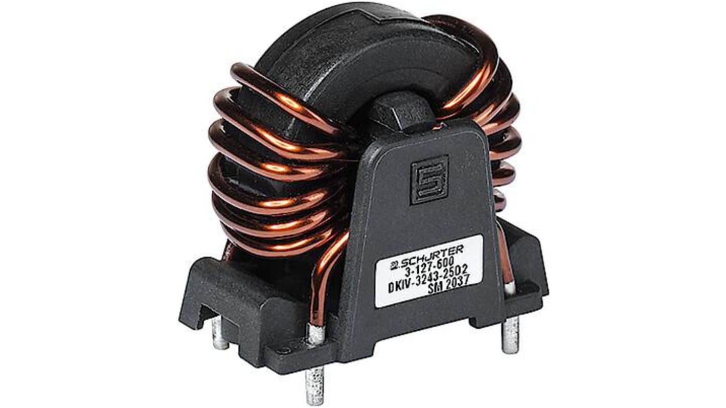 Inductance à mode commun série DKIV-1 Schurter 900000 μH, 7mΩ