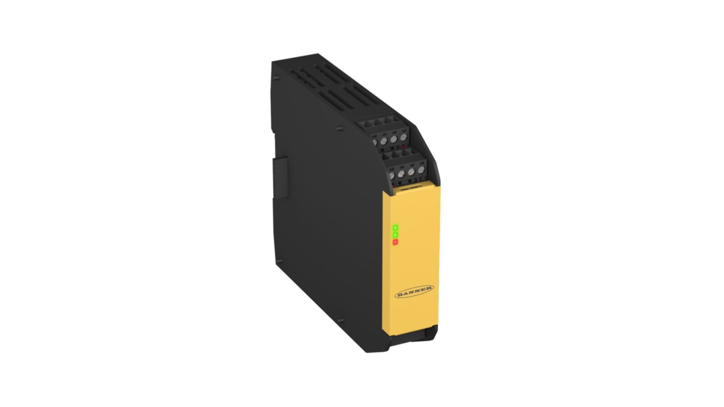 Banner XS26 1 Auxiliary Contacts Safety Relay 24V dc, Dual-Channel 3 Safety Contacts