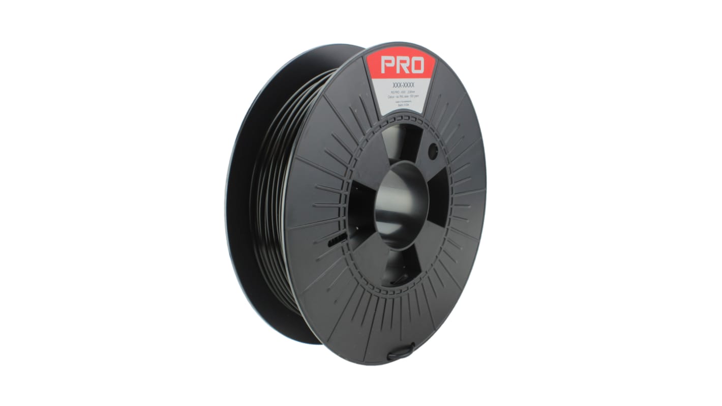 RS PRO 2.85mm Black Tough PLA 3D Printer Filament, 500g