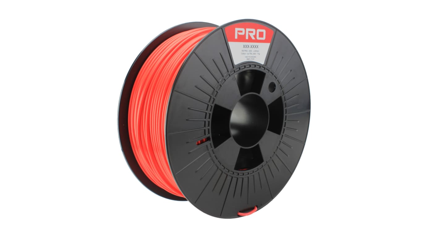 RS PRO 2.85mm Red Tough PLA 3D Printer Filament, 1kg