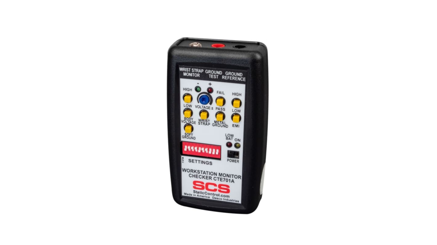 SCS ESD 连续监测测试仪, 9V, 香蕉头接口