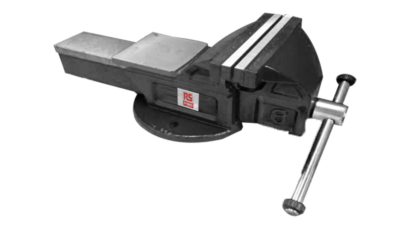 RS PRO 台钳, 钳口开度150mm, 钳口宽150mm, 钳口深56mm, 螺栓安装