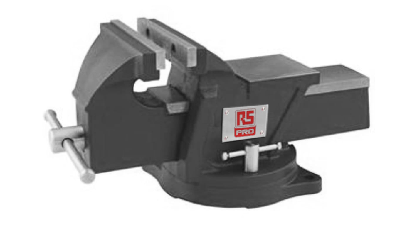 RS PRO 台钳, 钳口开度150mm, 钳口宽150mm, 钳口深56mm, 螺栓安装