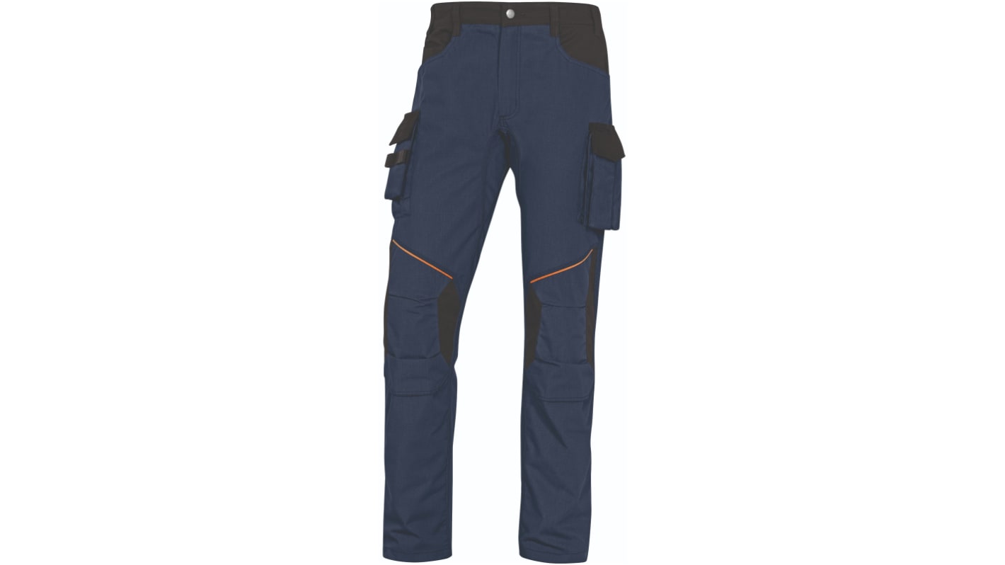 Delta Plus MACH CORPORATE Black/Green/White/Yellow Trousers Tear Resistant, Size S 26/29in W 32in L