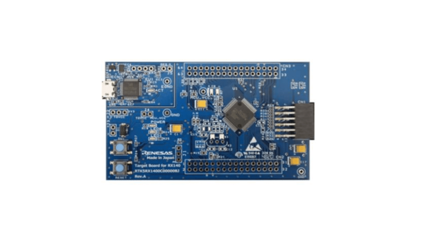 ルネサス エレクトロニクス ターゲットボードキット, ターゲットボード, Target Board for RX140, 32ビットMCU, RTK5RX1400C00000BJ