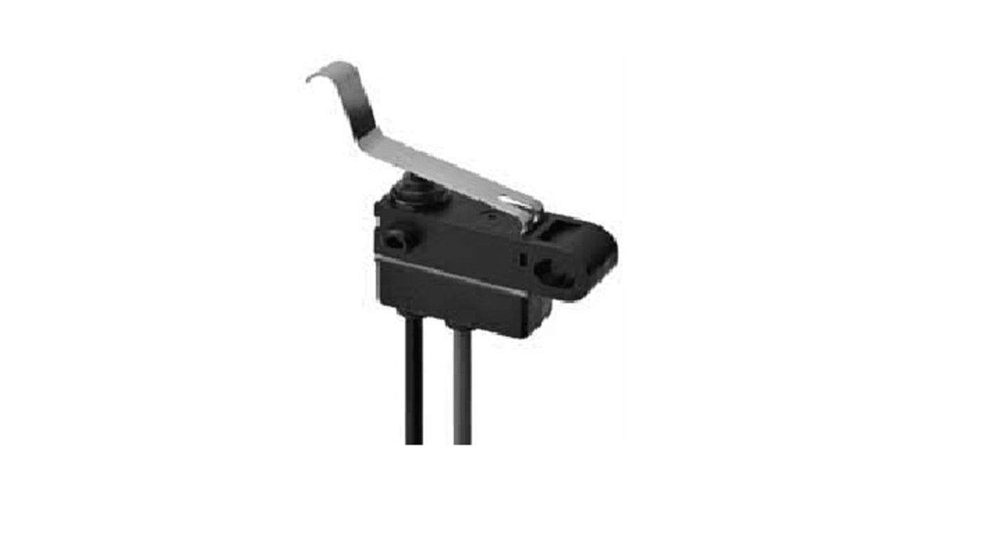 Omron Leaf Lever Subminiature Micro Switch, Wire Lead Terminal, 0.1 A At 125Vdc VA, SPST, IP67