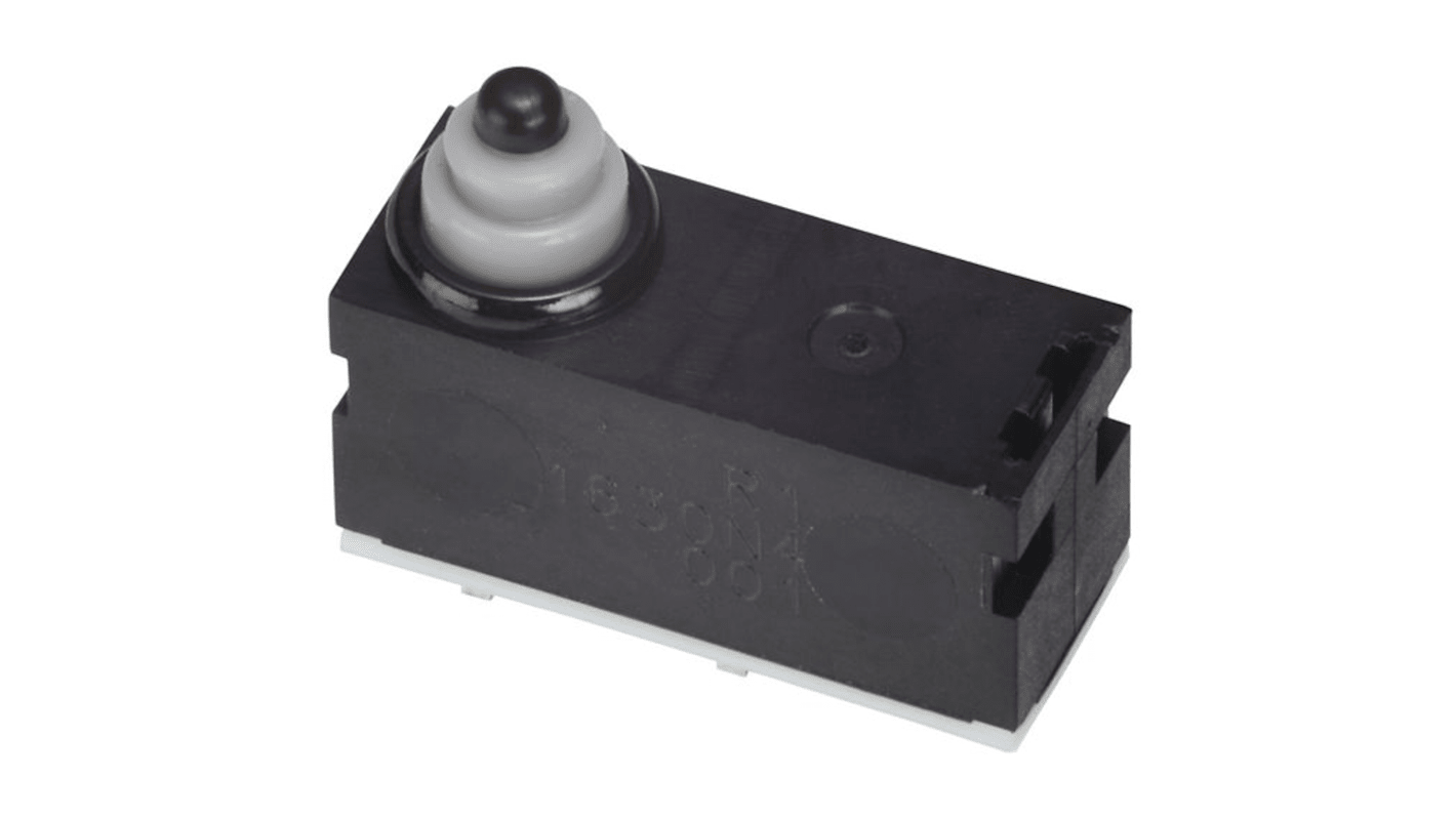 Microrupteur subminiature à bouton poussoir Omron, droite pour CI, 1NO