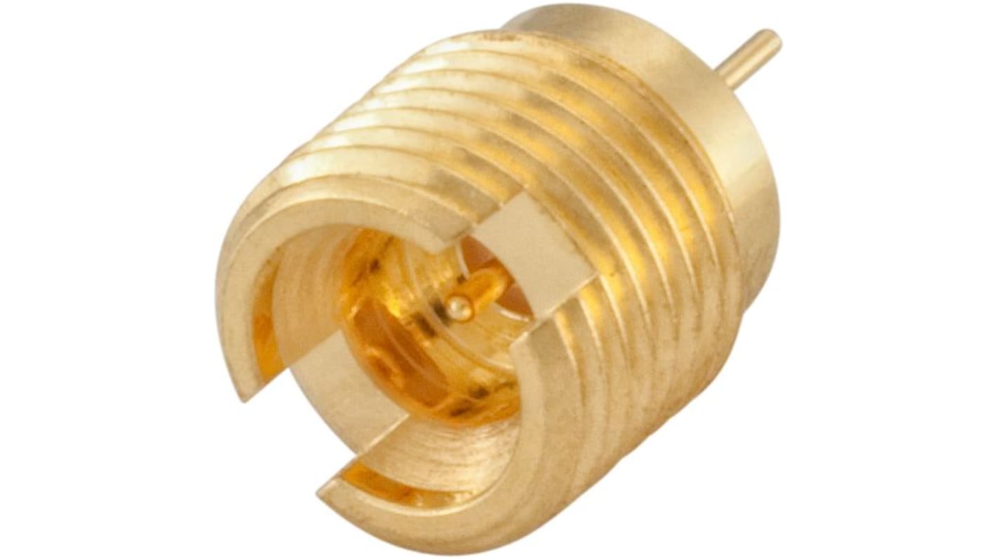 Rosenberger Mini-SMP Series, Plug Panel Mount SMP Connector, 50Ω, Solder Termination, Straight Body