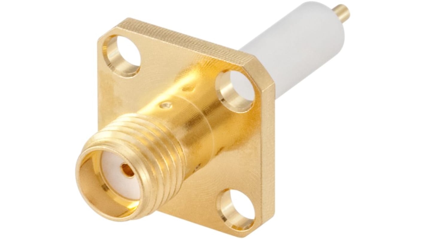 Rosenberger SMA Series, Jack Panel Mount, 50Ω, Solder Termination, Straight Body