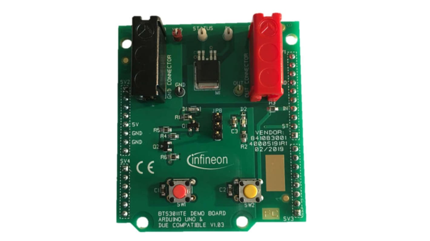 Infineon Arduino兼容板, 评估测试板, BTS3011TE DEMOBOARD