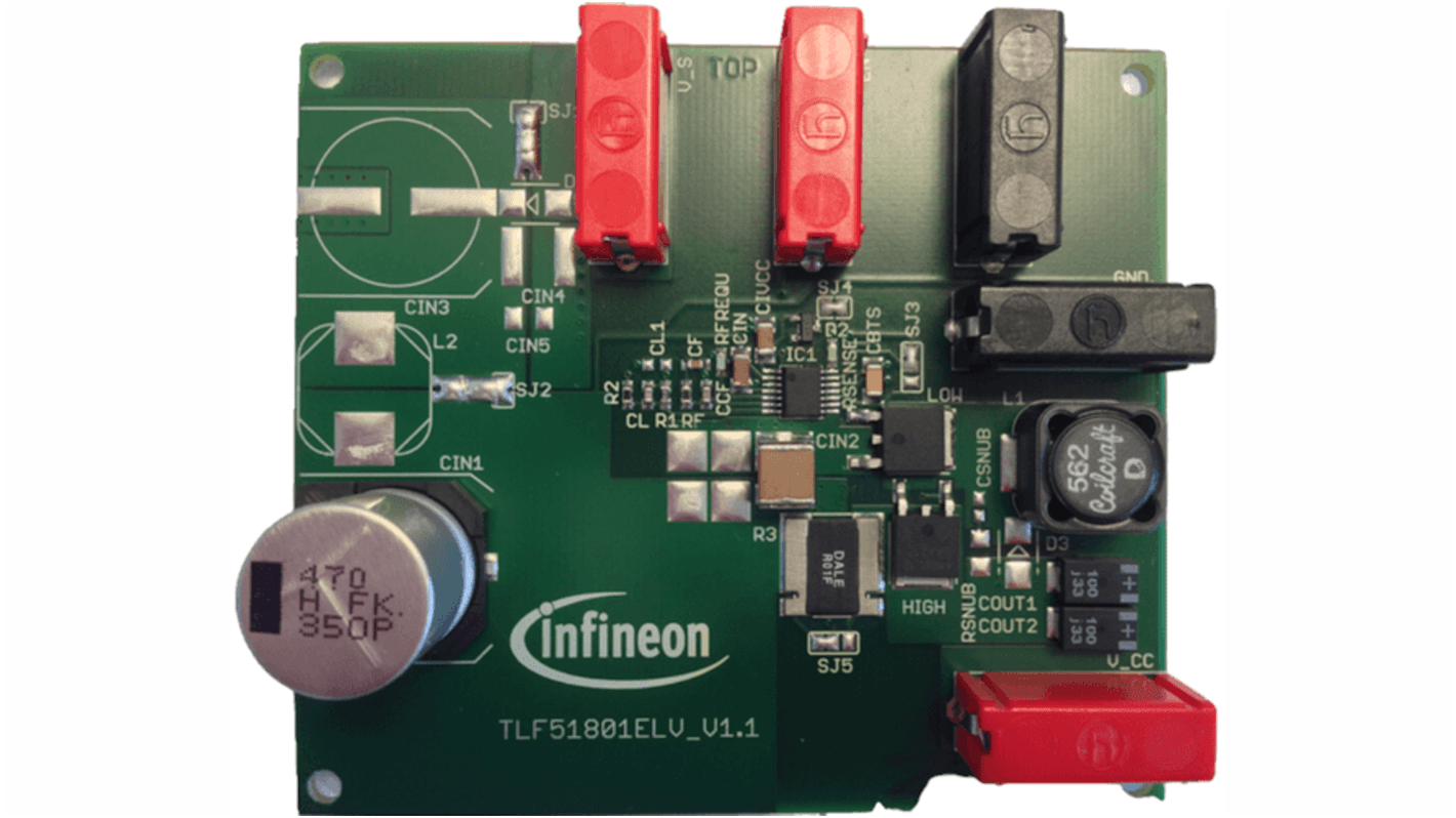 Infineon デモボード, デモンストレーションボード, DC-DCコントローラ, 自動車 用, DEMOBOARDTLF51801ELTOBO1