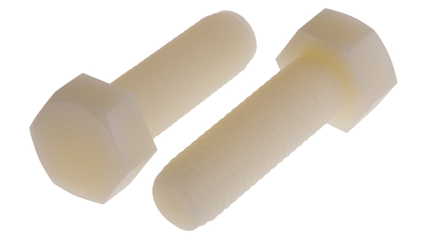 Śruba z łbem sześciokątnym gwint M12 40.0mm Nylon RS PRO