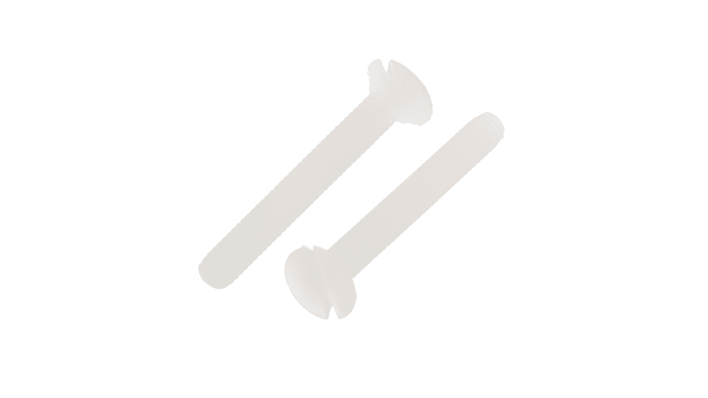 RS PRO Senkkopf Schlitz Schrauben , M2 x 16.0mm Nylon