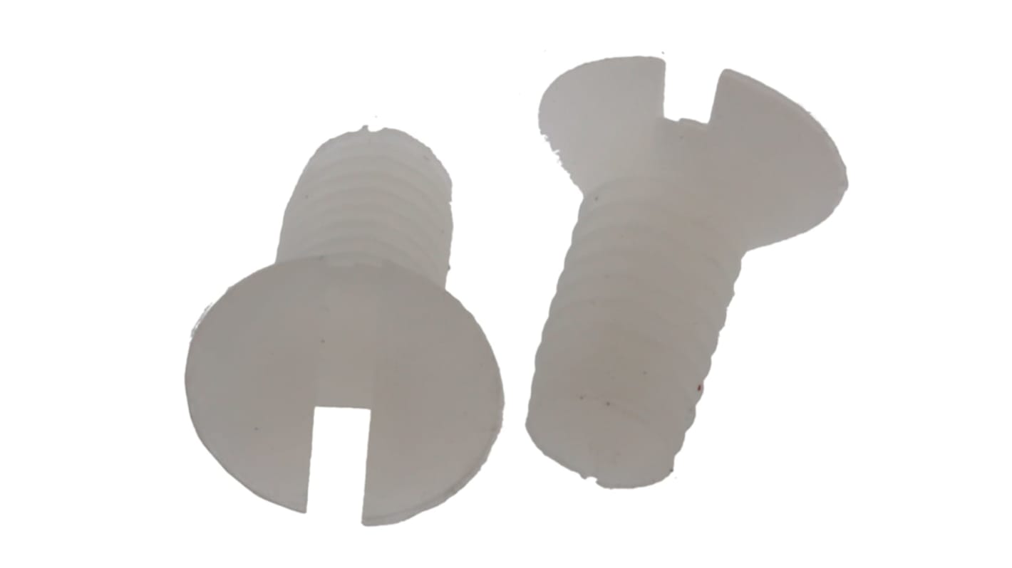 RS PRO Senkkopf Schlitz Schrauben , M3 x 6.0mm Nylon