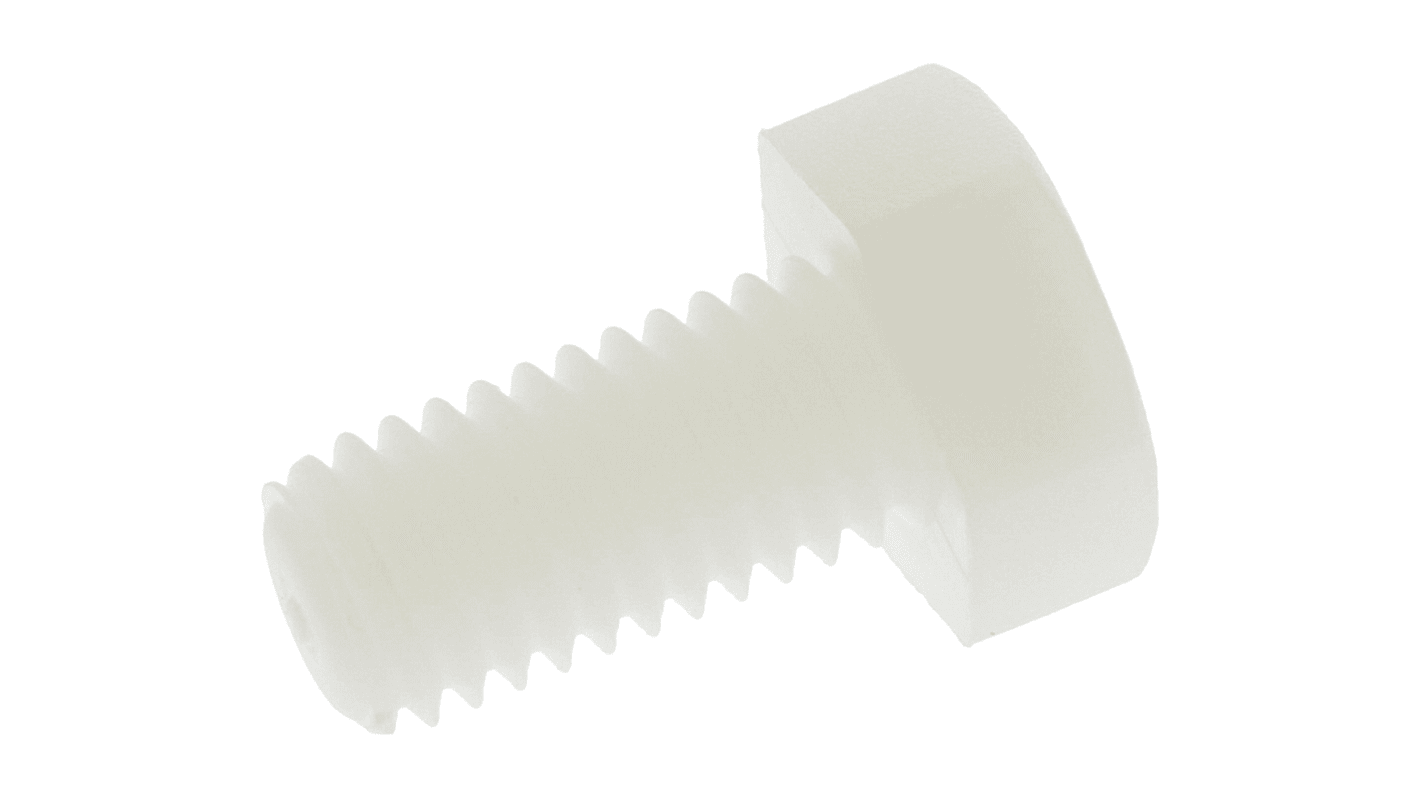 Śruba z łbem sześciokątnym gwint M8 16.0mm Nylon RS PRO